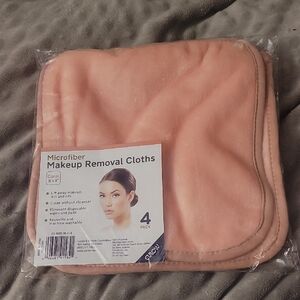 New Soft Coral Microfiber Makeup Remover Cloths - 4 Pack
